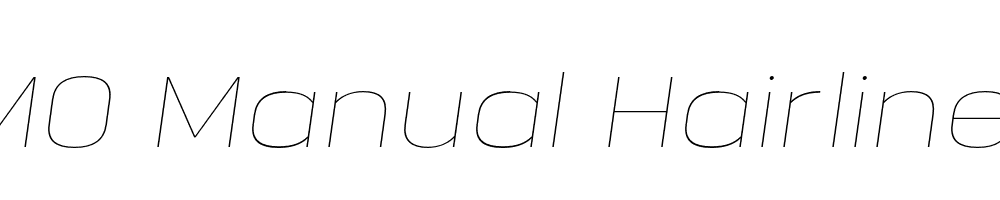  DEMO Manual Hairline Expanded Italic