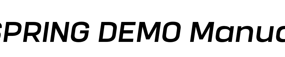  DEMO Manual Italic