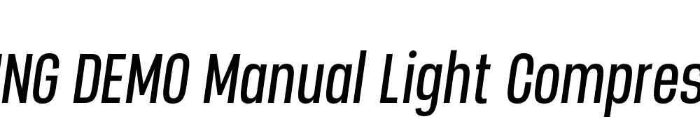  DEMO Manual Light Compressed Italic