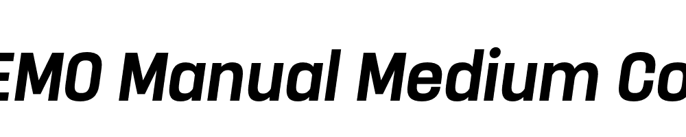  DEMO Manual Medium Condensed Italic