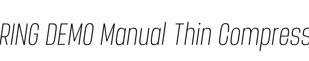  DEMO Manual Thin Compressed Italic