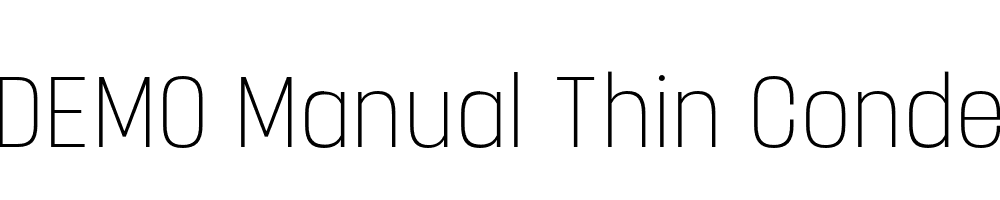  DEMO Manual Thin Condensed Regular