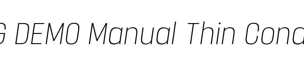  DEMO Manual Thin Condensed Italic