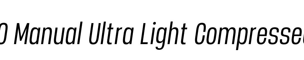  DEMO Manual Ultra Light Compressed Italic