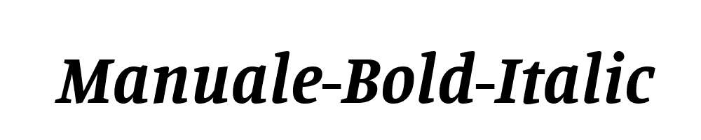 Manuale-Bold-Italic