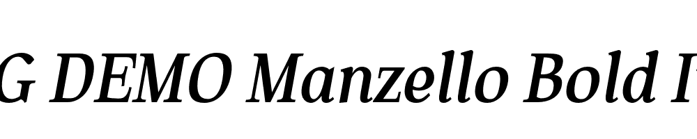  DEMO Manzello Bold Italic Regular