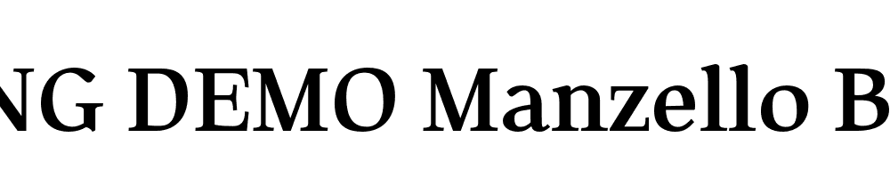  DEMO Manzello Bold Regular