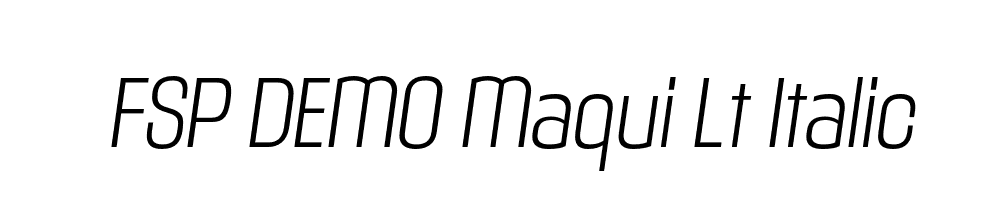 FSP DEMO Maqui Lt Italic