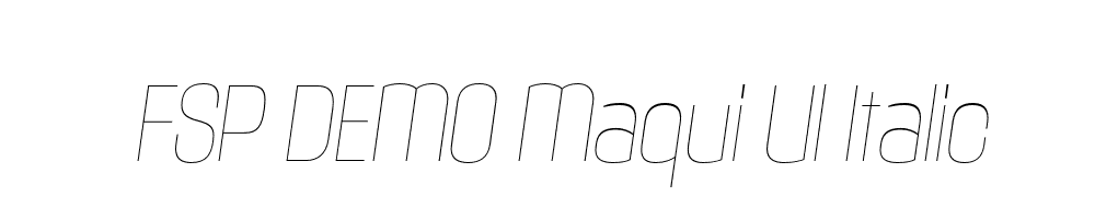 FSP DEMO Maqui Ul Italic