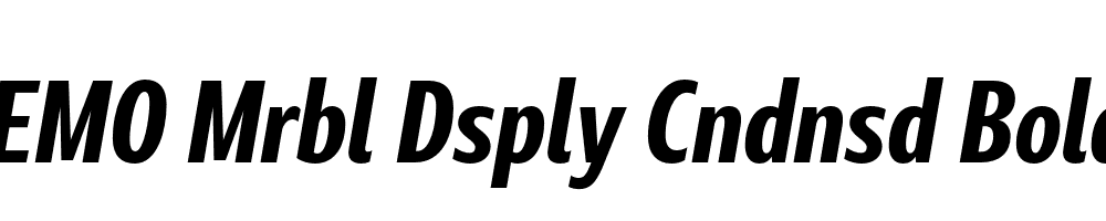 FSP DEMO Mrbl Dsply Cndnsd Bold Italic