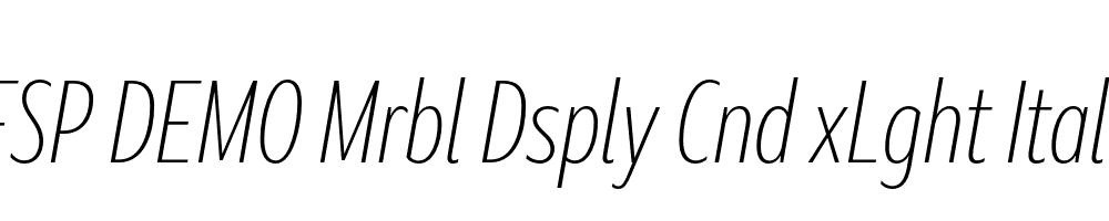 FSP DEMO Mrbl Dsply Cnd xLght Italic