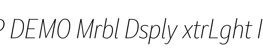 FSP DEMO Mrbl Dsply xtrLght Italic