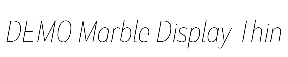 FSP DEMO Marble Display Thin Italic