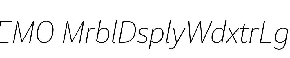 FSP DEMO MrblDsplyWdxtrLght Italic