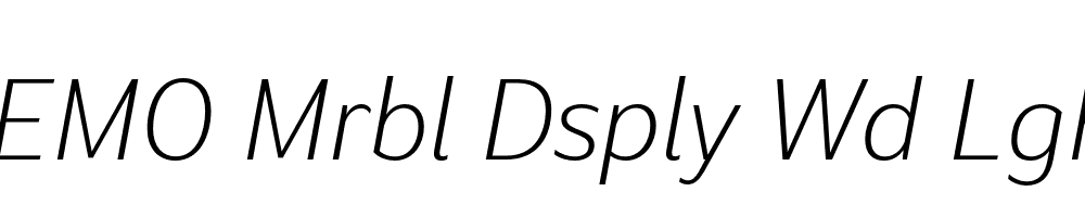 FSP DEMO Mrbl Dsply Wd Lght Italic