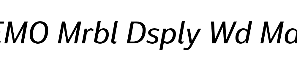 FSP DEMO Mrbl Dsply Wd Mdm Italic