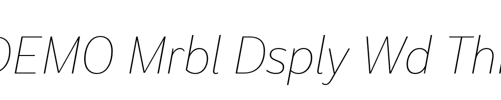 FSP DEMO Mrbl Dsply Wd Thn Italic