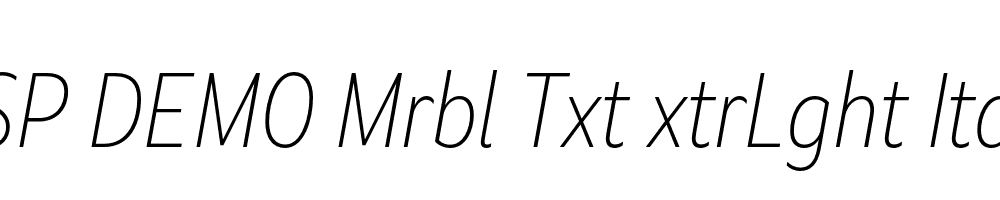 FSP DEMO Mrbl Txt xtrLght Italic