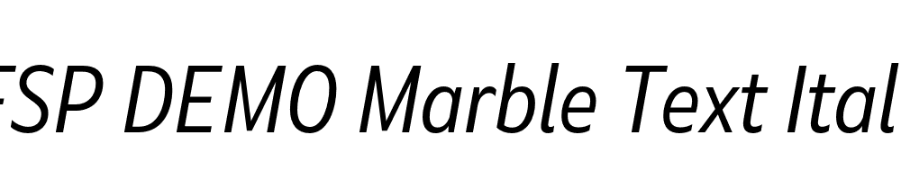 FSP DEMO Marble Text Italic