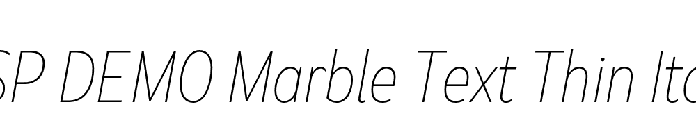 FSP DEMO Marble Text Thin Italic