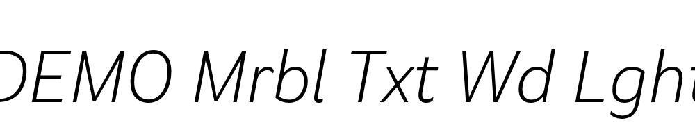 FSP DEMO Mrbl Txt Wd Lght Italic