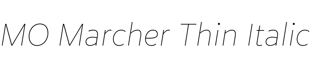 FSP DEMO Marcher Thin Italic Regular