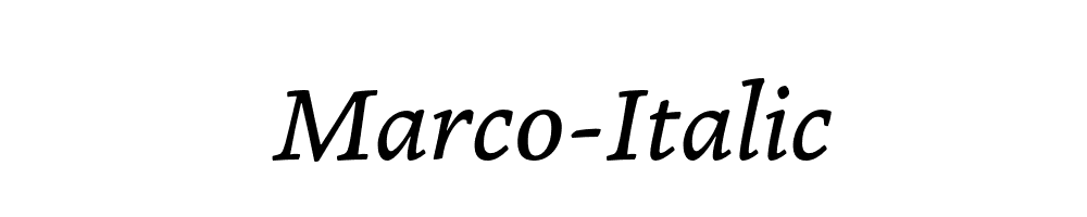 Marco-Italic