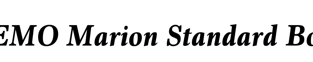 FSP DEMO Marion Standard Bold Italic