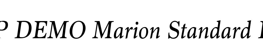 FSP DEMO Marion Standard Italic