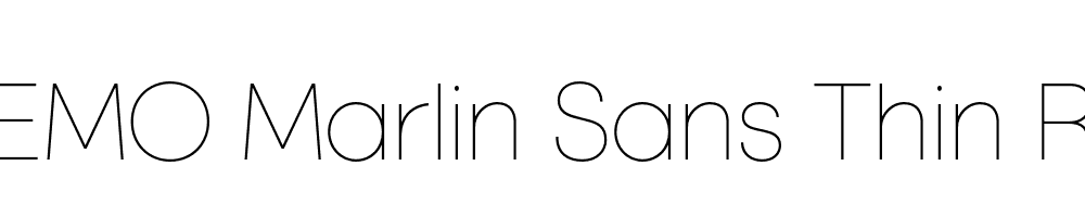 FSP DEMO Marlin Sans Thin Regular