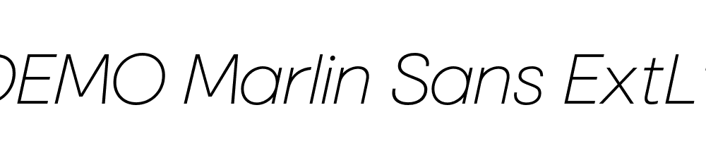 FSP DEMO Marlin Sans ExtLt Italic