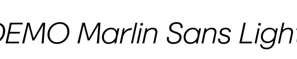 FSP DEMO Marlin Sans Light Italic