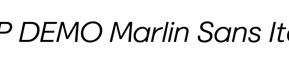 FSP DEMO Marlin Sans Italic