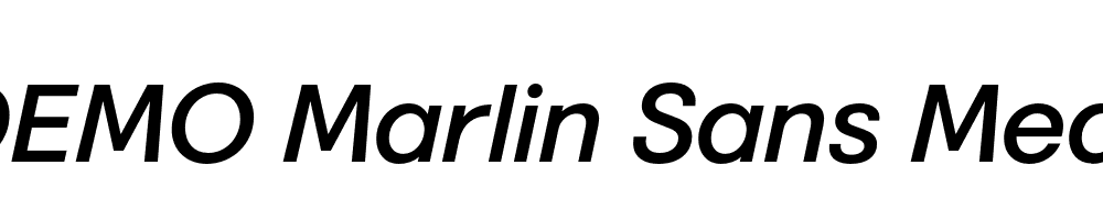 FSP DEMO Marlin Sans Med Italic