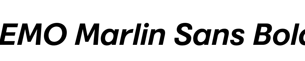 FSP DEMO Marlin Sans Bold Italic