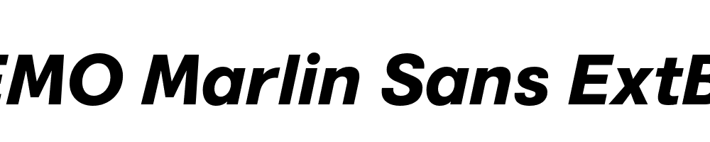 FSP DEMO Marlin Sans ExtBd Italic