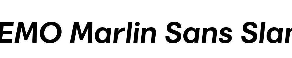 FSP DEMO Marlin Sans Slant Bold