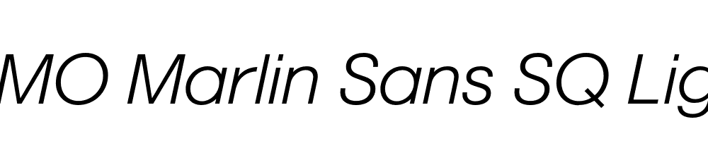 FSP DEMO Marlin Sans SQ Light Italic