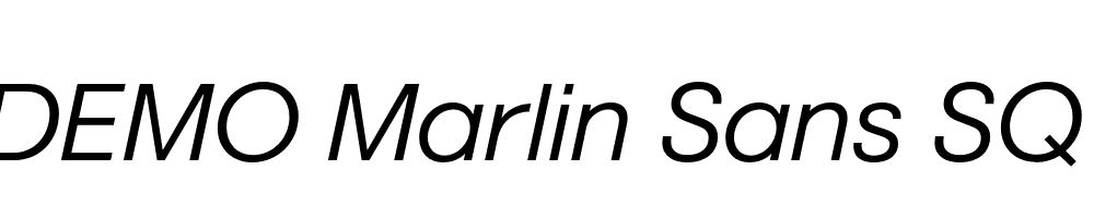 FSP DEMO Marlin Sans SQ Italic