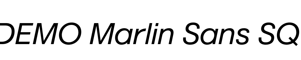 FSP DEMO Marlin Sans SQ Italic