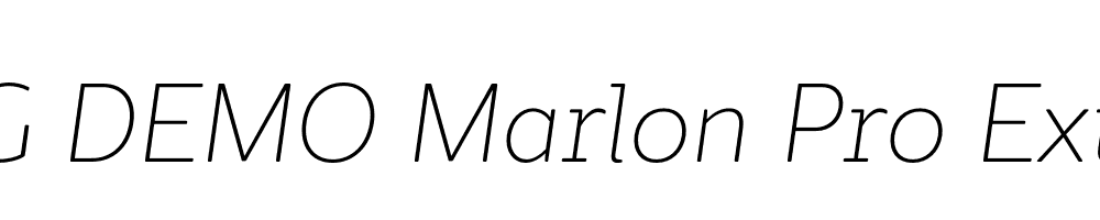  DEMO Marlon Pro Extra Light Italic