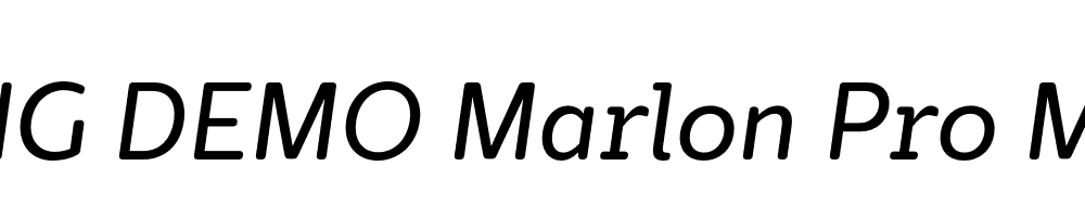  DEMO Marlon Pro Medium Italic