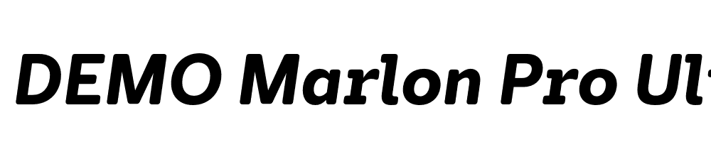  DEMO Marlon Pro Ultra Bold Italic