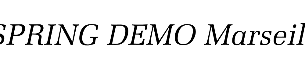  DEMO Marseille Italic