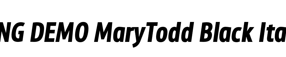  DEMO MaryTodd Black Italic Regular