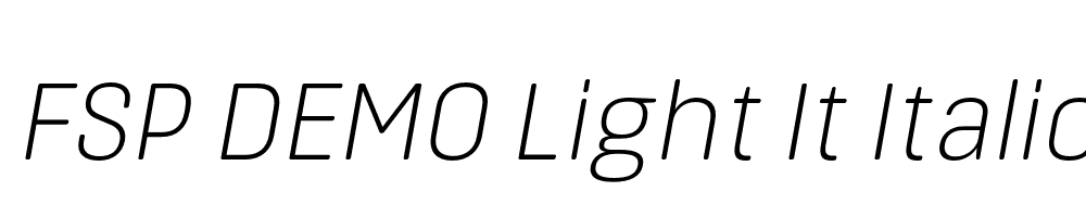 FSP DEMO Light It Italic