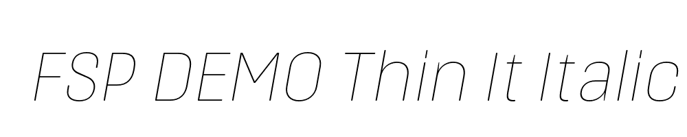 FSP DEMO Thin It Italic