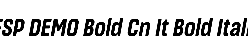 FSP DEMO Bold Cn It Bold Italic