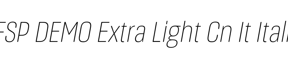 FSP DEMO Extra Light Cn It Italic