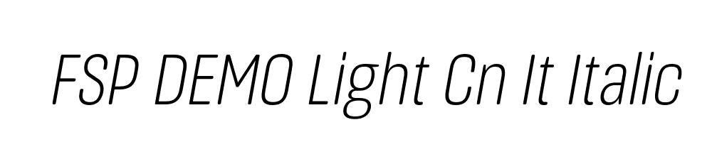 FSP DEMO Light Cn It Italic